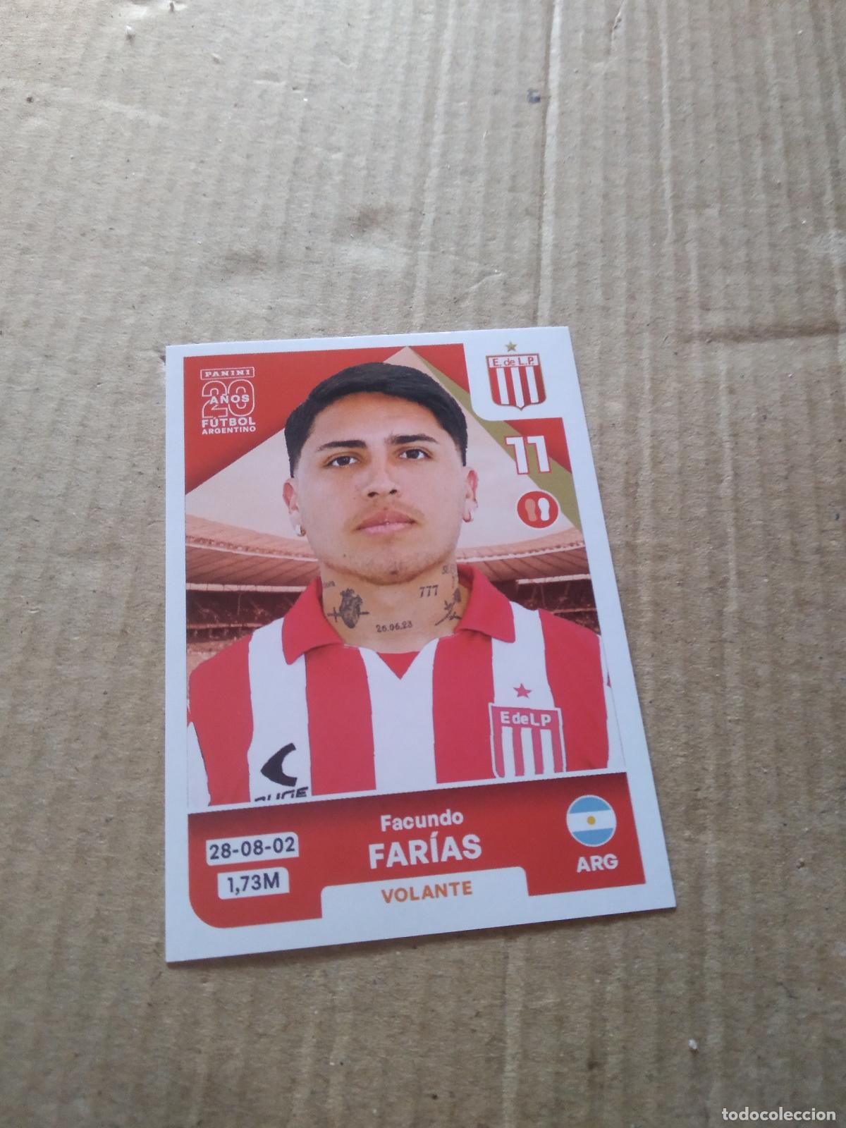 Cromos de F&uacute;tbol: EST8 FACUNDO FARIAS ESTUDIANTES DE LA PLATA CROMO FUTBOL ARGENTINO PANINI LIGA ARGENTINA 2025