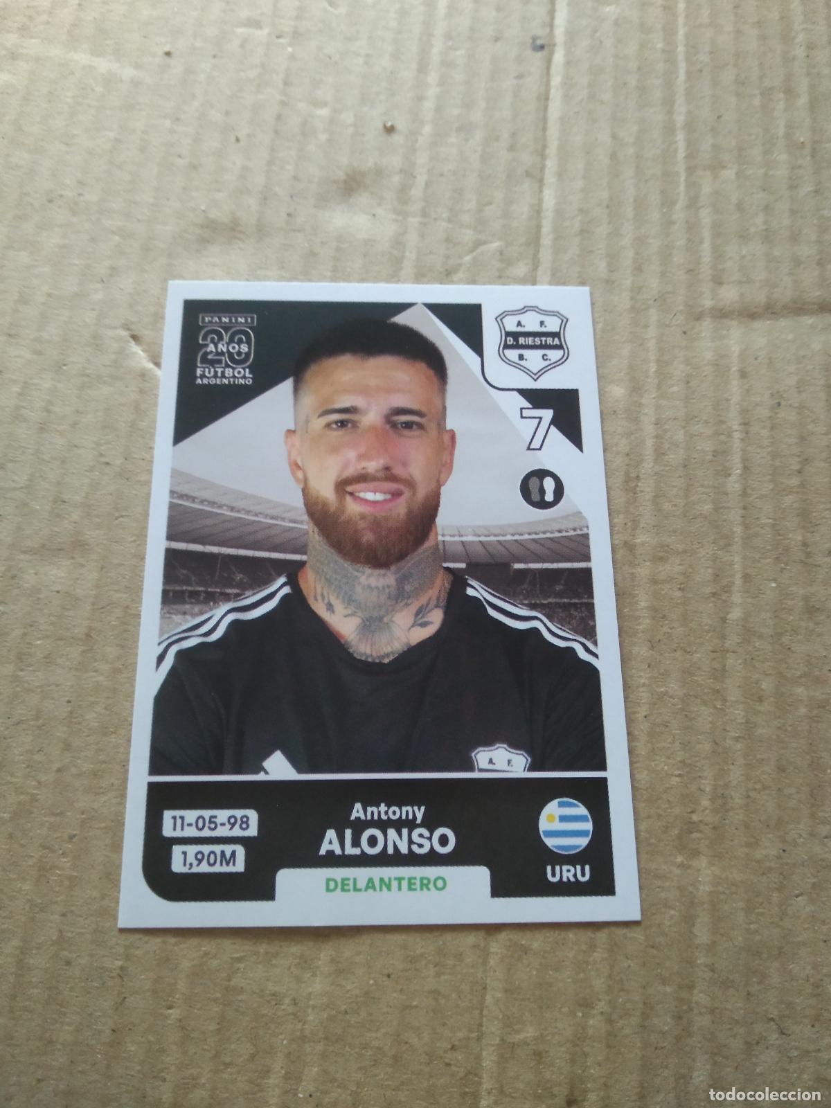 Cromos de F&uacute;tbol: RIE16 ANTONY ALONSO DEPORTIVO RIESTRA CROMO FUTBOL ARGENTINO PANINI LIGA ARGENTINA 2025
