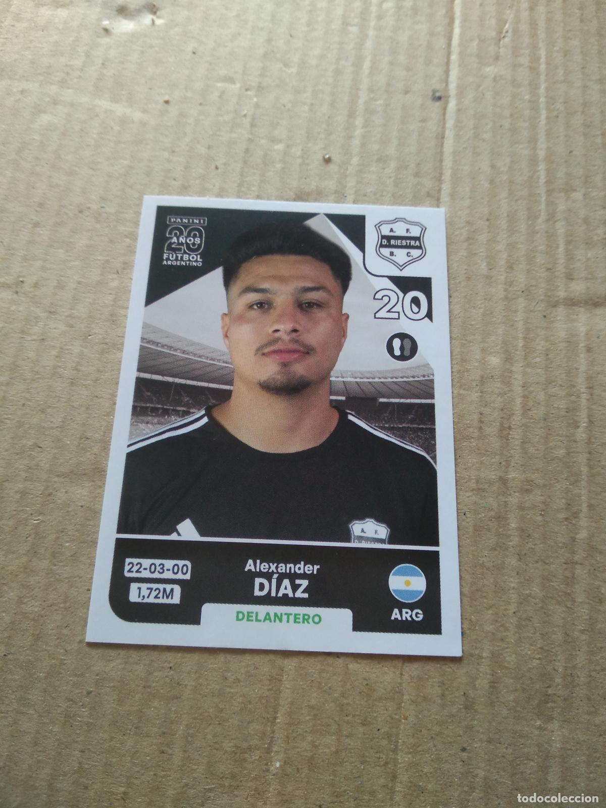Cromos de F&uacute;tbol: RIE17 ALEXANDER DIAZ DEPORTIVO RIESTRA CROMO FUTBOL ARGENTINO PANINI LIGA ARGENTINA 2025
