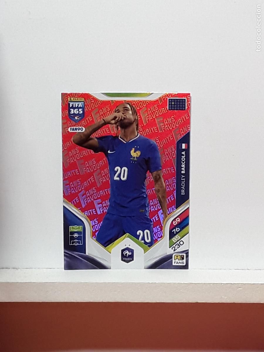Cromos de F&uacute;tbol: FIFA 365 ADRENALYN 2025 2026 25 26 ALBUM PANINI LIGA N FAN90 FAN 90 FRANCIA ROJO BRADLEY BARCOLA