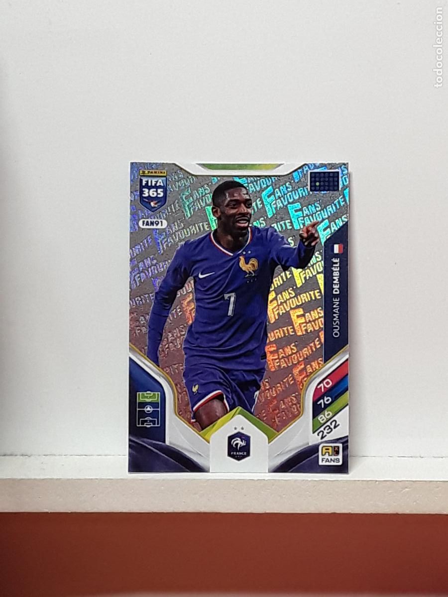 Cromos de F&uacute;tbol: FIFA 365 ADRENALYN 2025 2026 25 26 ALBUM PANINI LIGA N FAN91 FAN 91 FRANCIA OUSMANE DEMBELE