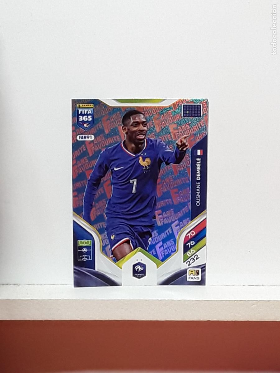 Cromos de F&uacute;tbol: FIFA 365 ADRENALYN 2025 2026 25 26 ALBUM PANINI LIGA N FAN91 FAN 91 FRANCIA AZUL OUSMANE DEMBELE