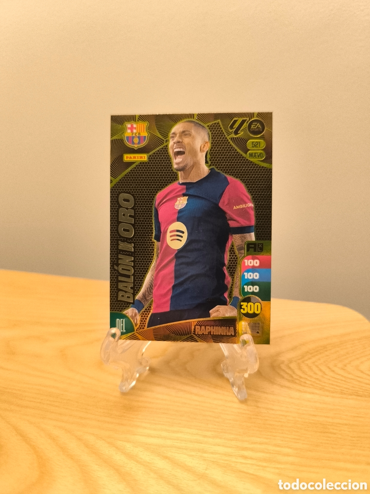 Cromos de F&uacute;tbol: Raphinha Adrenalyn 2024-25 Bal&oacute;n de oro Barcelona