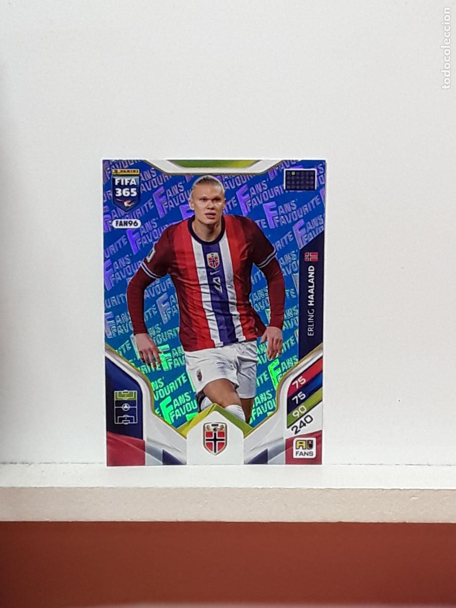 Cromos de F&uacute;tbol: FIFA 365 ADRENALYN 2025 2026 25 26 ALBUM PANINI LIGA N FAN96 FAN 96 NORUEGA AZUL ERLING HAALAND