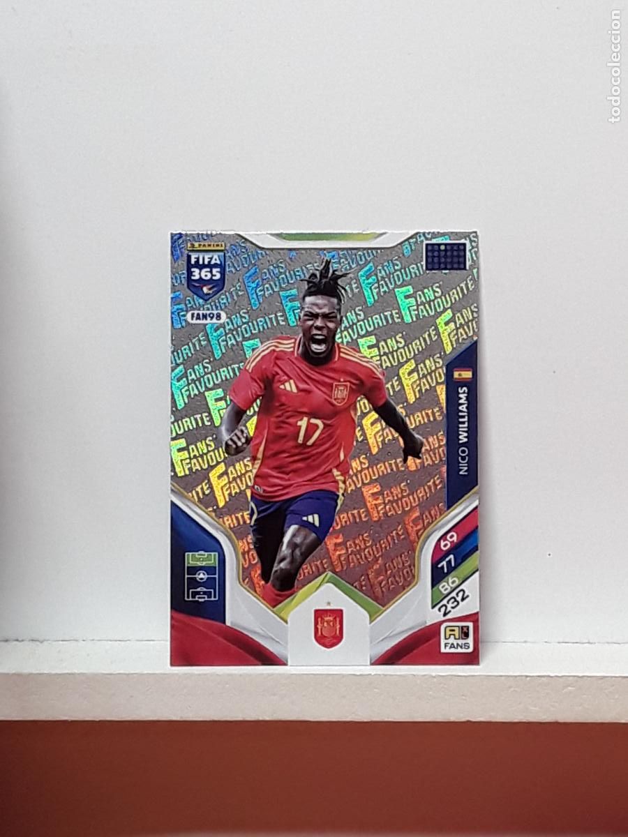 Cromos de F&uacute;tbol: FIFA 365 ADRENALYN 2025 2026 25 26 ALBUM PANINI LIGA N FAN98 FAN 98 ESPA&Ntilde;A SPAIN NICO WILLIAMS