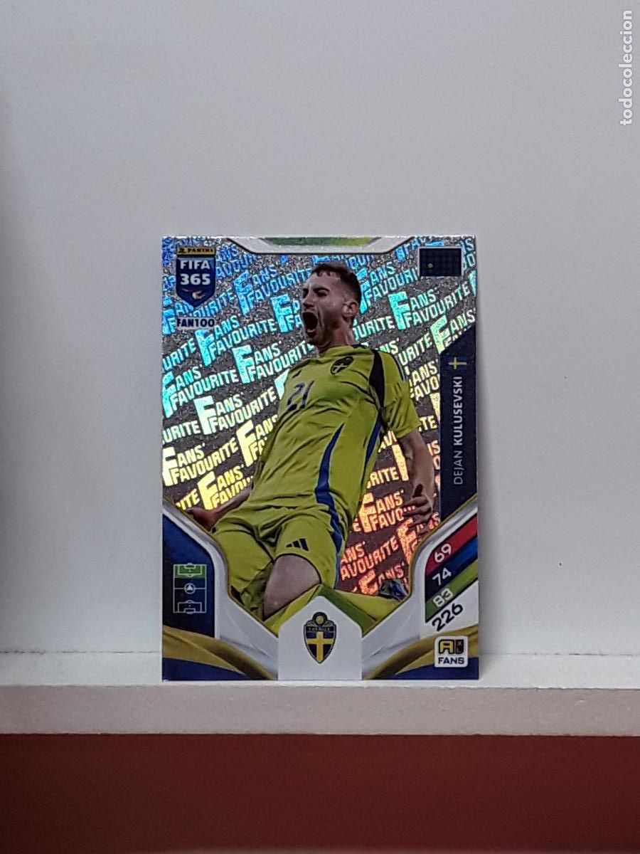 Cromos de F&uacute;tbol: FIFA 365 ADRENALYN 2025 2026 25 26 ALBUM PANINI LIGA N FAN100 FAN 100 SUECIA DEJAN KULUSEVSKI