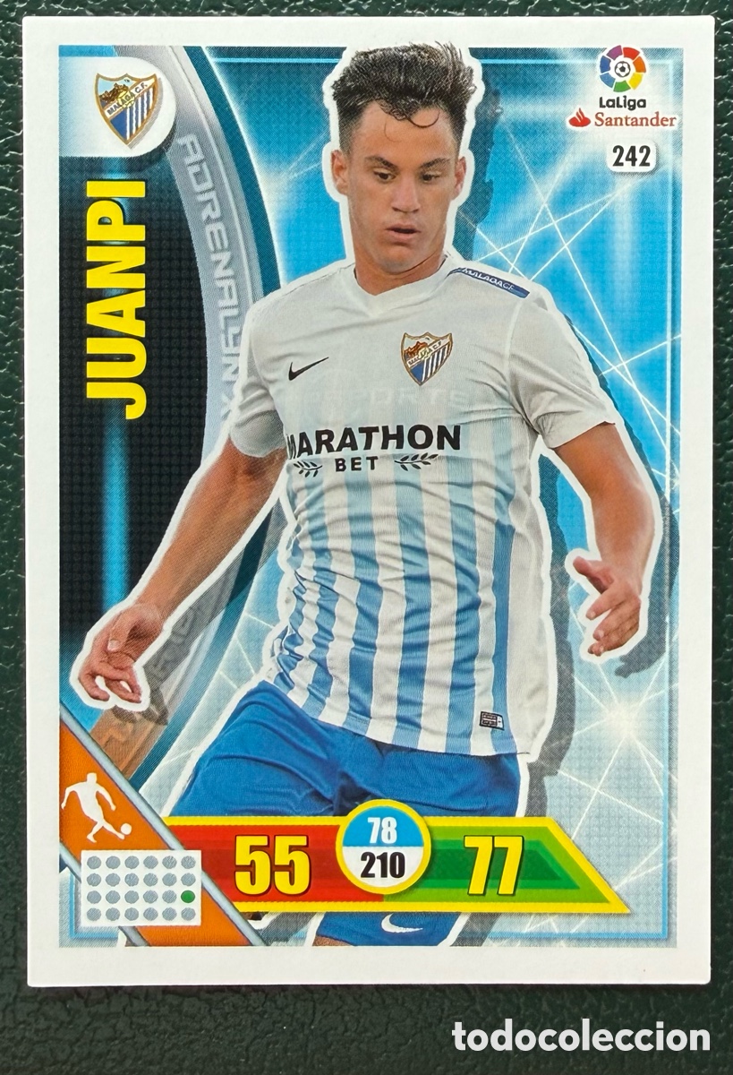 Fu&szlig;ball-Sticker: 242 JUANPI MALAGA CF FICHAS ALBUM ADRENALYN XL 2016 2017 16 17