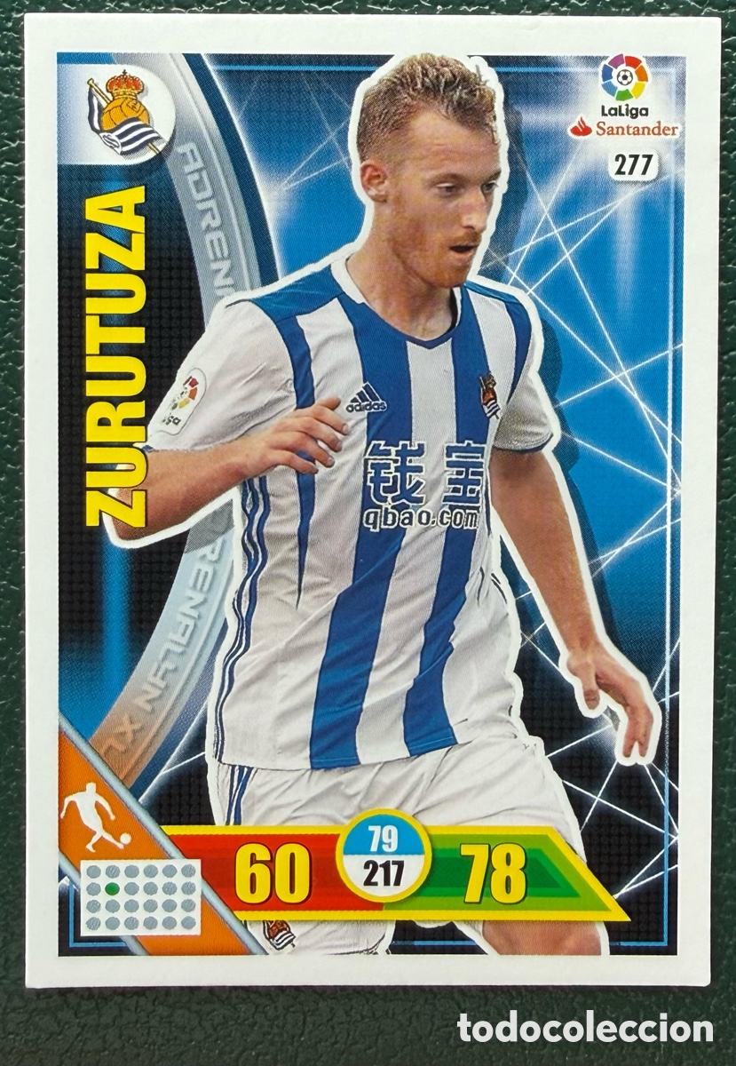 Fu&szlig;ball-Sticker: 277 ZURUTUZA REAL SOCIEDAD FICHAS ALBUM ADRENALYN XL 2016 2017 16 17