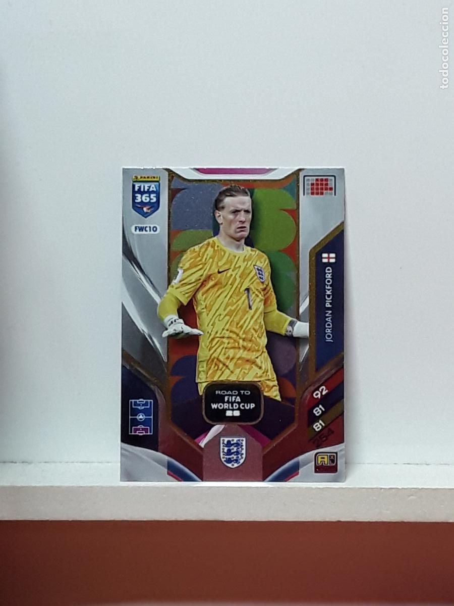 Fu&szlig;ball-Sticker: FIFA 365 ADRENALYN 2025 2026 25 26 ALBUM PANINI LIGA N FWC10 FWC 10 INGLATERRA JORDAN PICKFORD