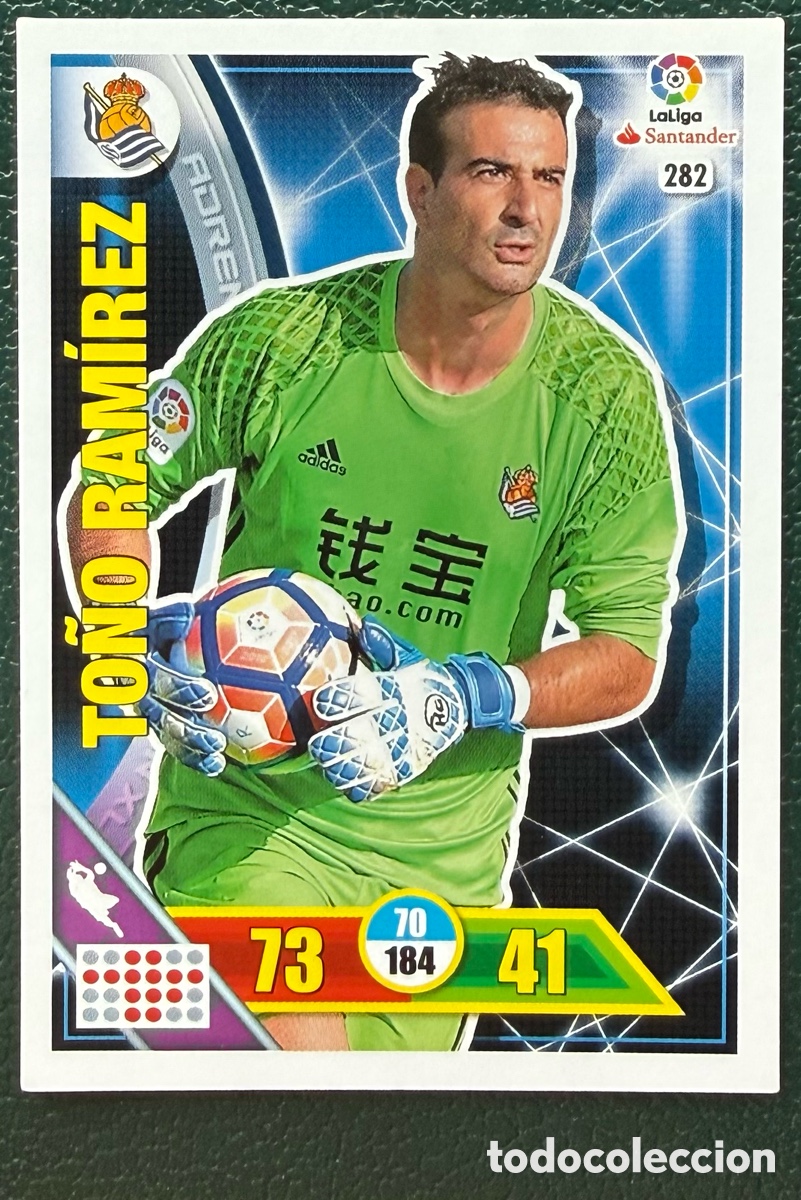 Cromos de F&uacute;tbol: 282 TO&Ntilde;O RAMIREZ REAL SOCIEDAD FICHAS ALBUM ADRENALYN XL 2016 2017 16 17