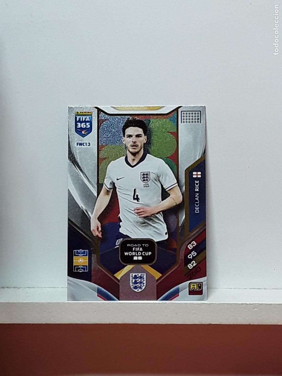 Cromos de F&uacute;tbol: FIFA 365 ADRENALYN 2025 2026 25 26 ALBUM PANINI LIGA N FWC13 FWC 13 INGLATERRA DECLAN RICE