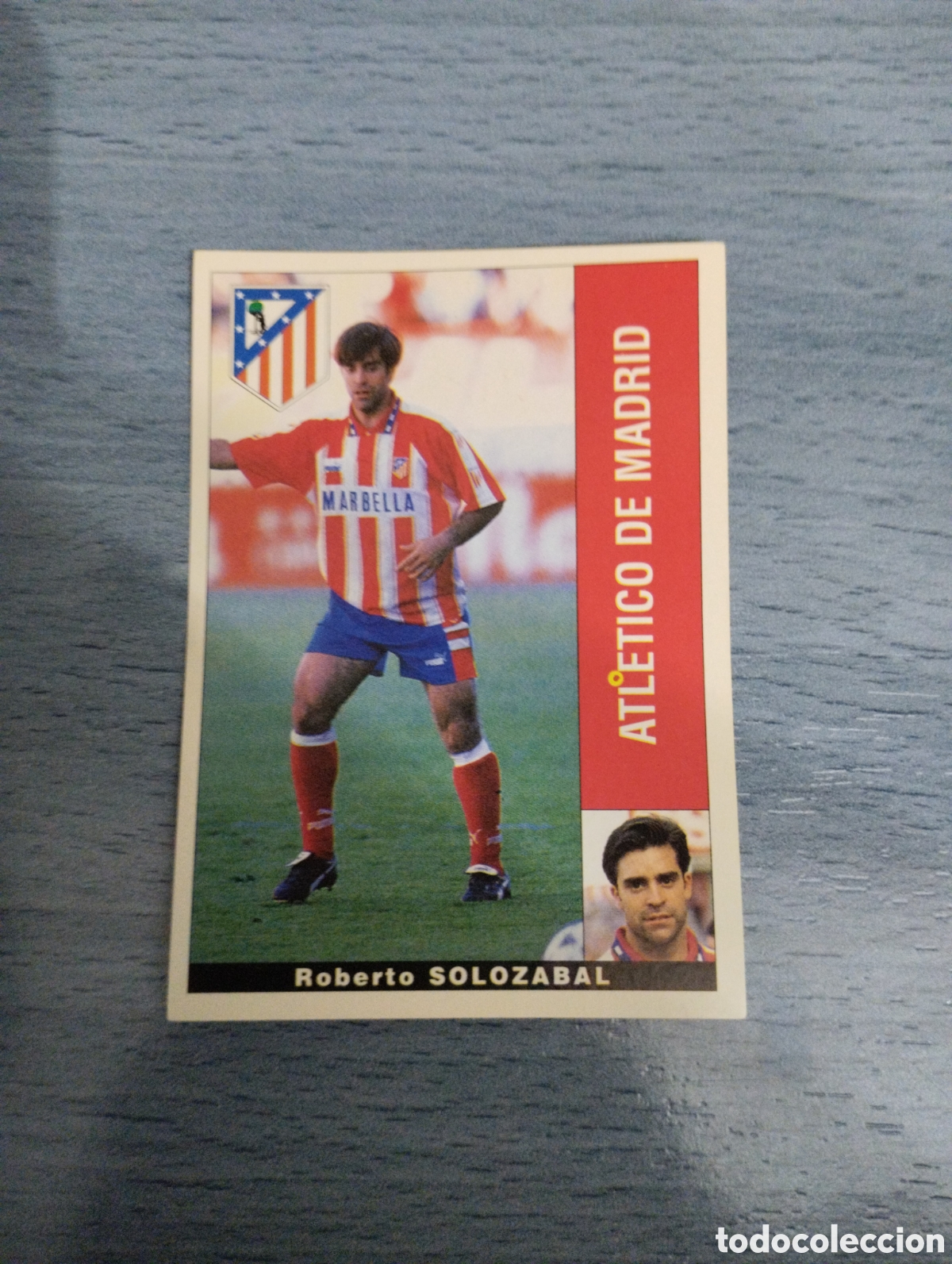 Cromos de F&uacute;tbol: Cromo Panini liga 95 96 solozabal atl&eacute;tico de madrid sin pegar