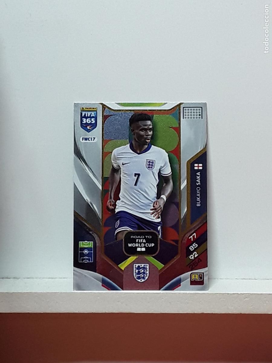 Cromos de F&uacute;tbol: FIFA 365 ADRENALYN 2025 2026 25 26 ALBUM PANINI LIGA N FWC17 FWC 17 INGLATERRA BUKAYO SAKA