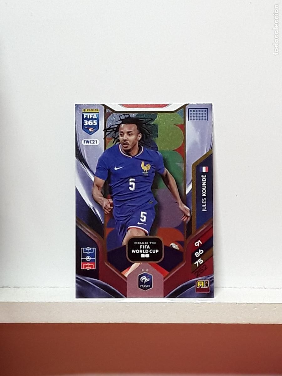 Cromos de F&uacute;tbol: FIFA 365 ADRENALYN 2025 2026 25 26 ALBUM PANINI LIGA N FWC21 FWC 21 FRANCIA JULES KOUNDE