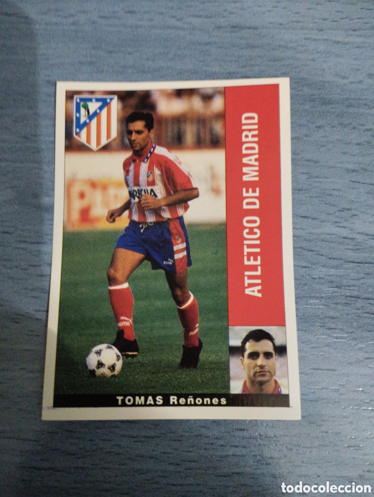 Cromos de F&uacute;tbol: Cromo Panini liga 95 96 tomas atl&eacute;tico de madrid sin pegar