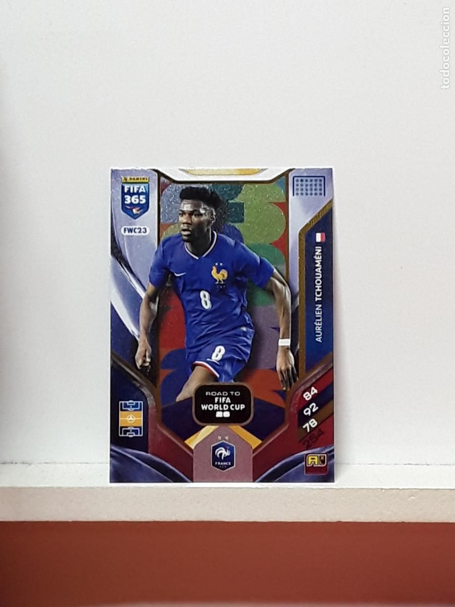 Cromos de F&uacute;tbol: FIFA 365 ADRENALYN 2025 2026 25 26 ALBUM PANINI LIGA N FWC23 FWC 23 FRANCIA AURELIEN TCHOUAMENI