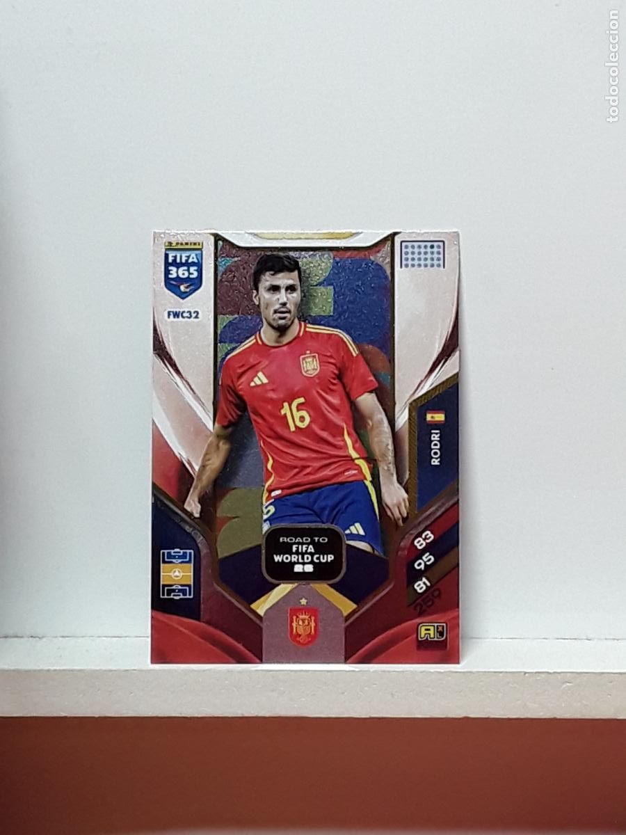 Cromos de F&uacute;tbol: FIFA 365 ADRENALYN 2025 2026 25 26 ALBUM PANINI LIGA N FWC32 FWC 32 ESPA&Ntilde;A SPAIN RODRI