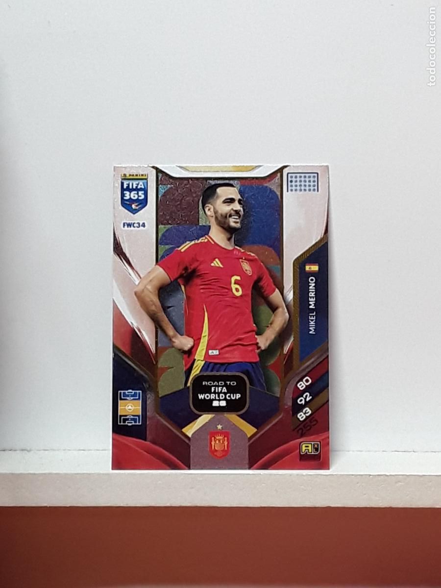 Cromos de F&uacute;tbol: FIFA 365 ADRENALYN 2025 2026 25 26 ALBUM PANINI LIGA N FWC34 FWC 34 ESPA&Ntilde;A SPAIN MIKEL MERINO