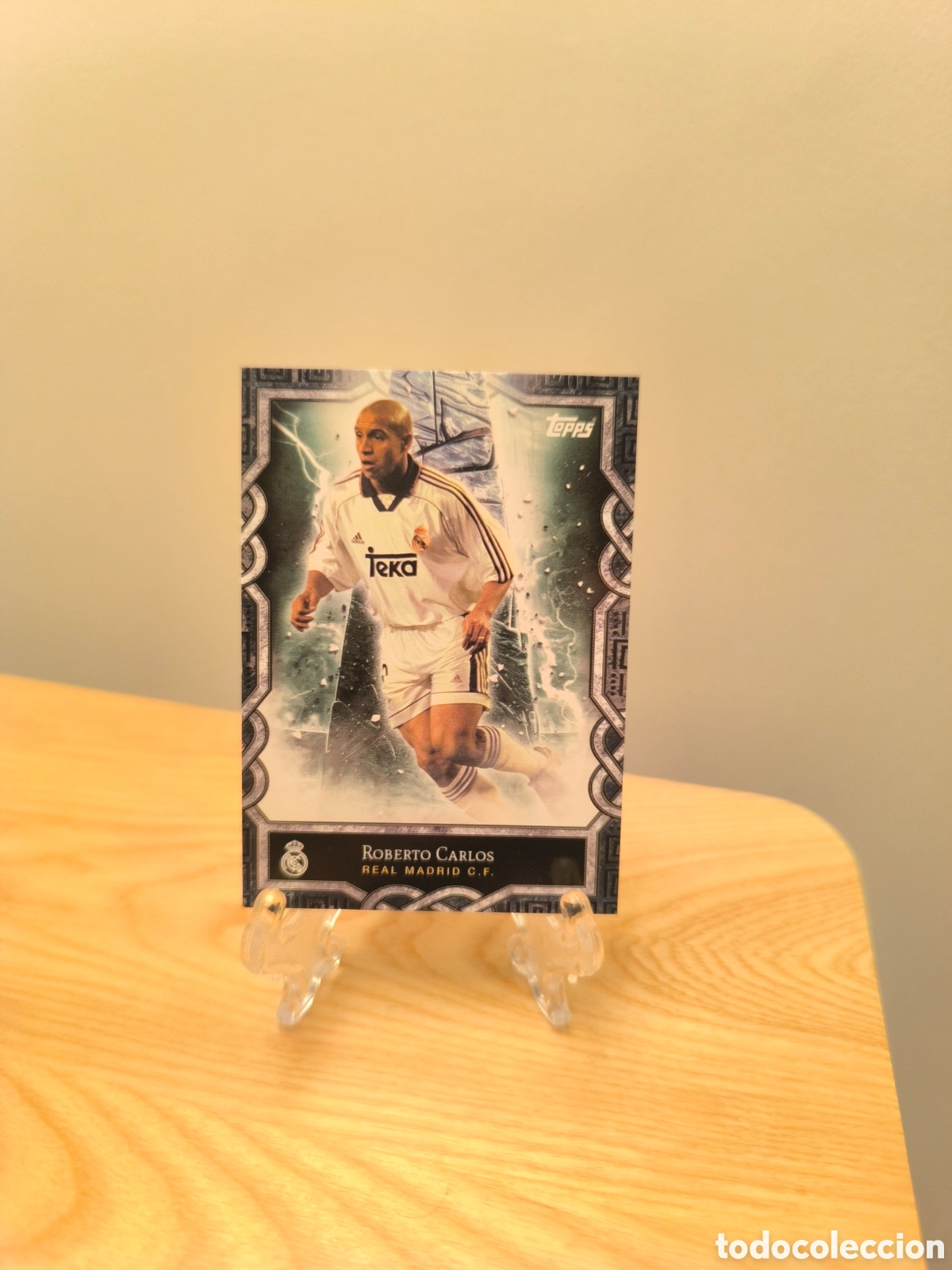 Cromos de F&uacute;tbol: Roberto Carlos Topps monolith Real Madrid