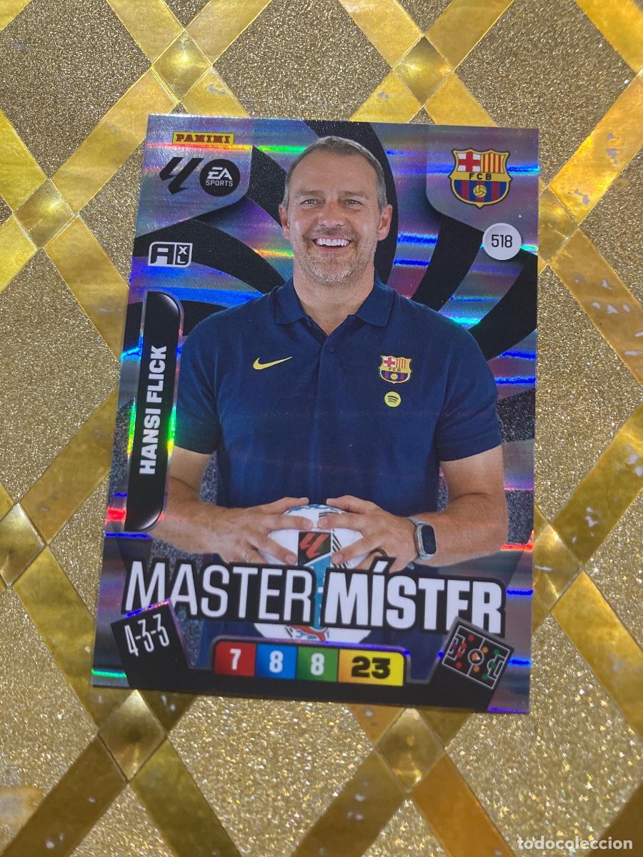 Football Stickers: CROMO DE FUTBOL NUMERO 518 HANSI FLICK BARCELONA MASTER MISTER ADRENALYN XL 2025 2026 PANINI !