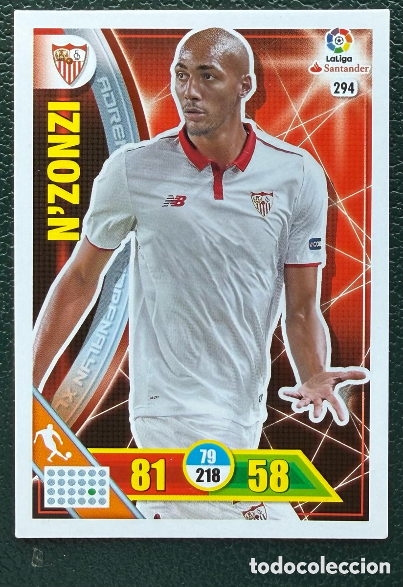 Cromos de F&uacute;tbol: 294 N'ZONZI SEVILLA FC FICHAS ALBUM ADRENALYN XL 2016 2017 16 17