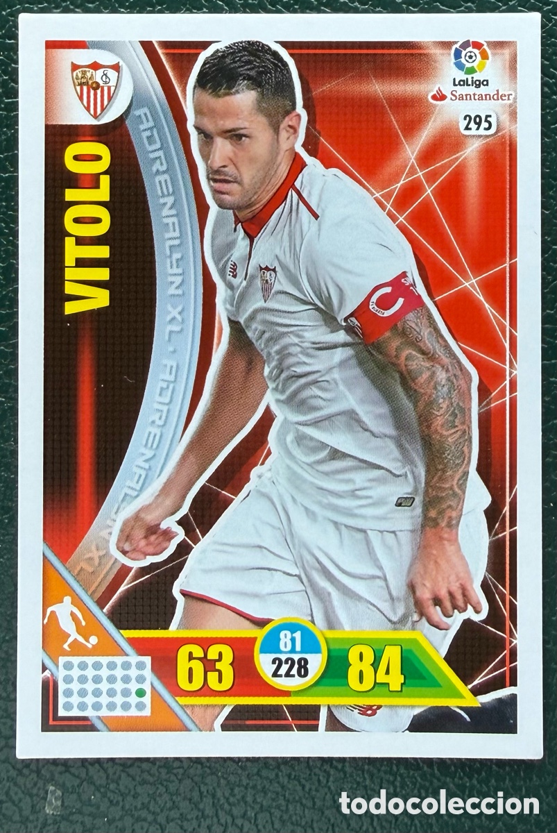 Cartes &agrave; collectionner de Football: 295 VITOLO SEVILLA FC FICHAS ALBUM ADRENALYN XL 2016 2017 16 17