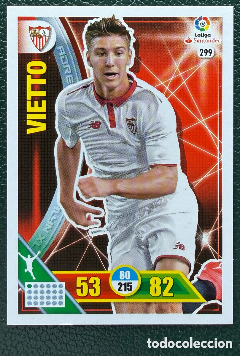 Cartes &agrave; collectionner de Football: 299 VIETTO SEVILLA FC FICHAS ALBUM ADRENALYN XL 2016 2017 16 17