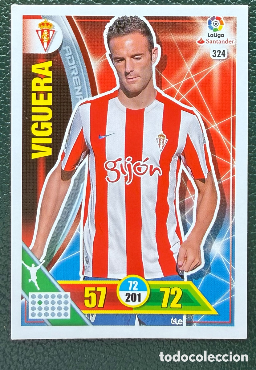 Cartes &agrave; collectionner de Football: 324 VIGUERA SPORTING DE GIJON FICHAS ALBUM ADRENALYN XL 2016 2017 16 17