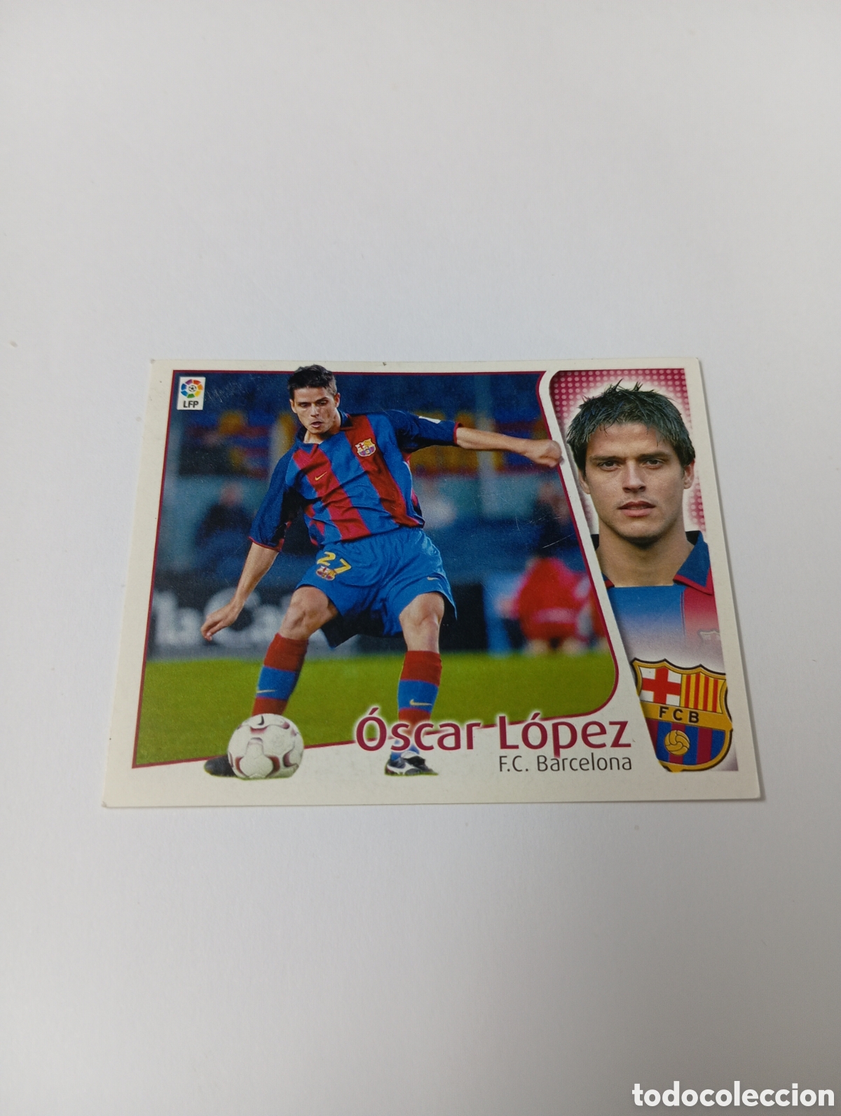 Cromos de Futebol: &Oacute;SCAR L&Oacute;PEZ BAJA Barcelona LIGA ESTE 2004 2005 PANINI 04 05