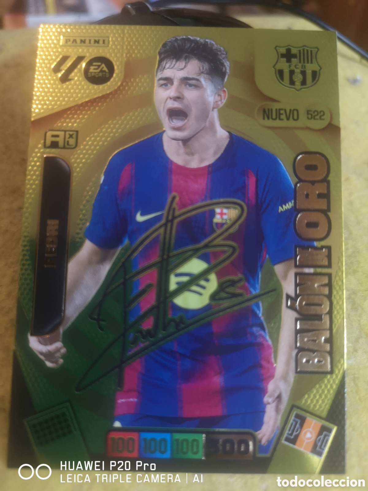 Cromos de F&uacute;tbol: ADRENALYN 2025 2026 PEDRI NUEVO BALON ORO FIRMADO 522 BARCELONA