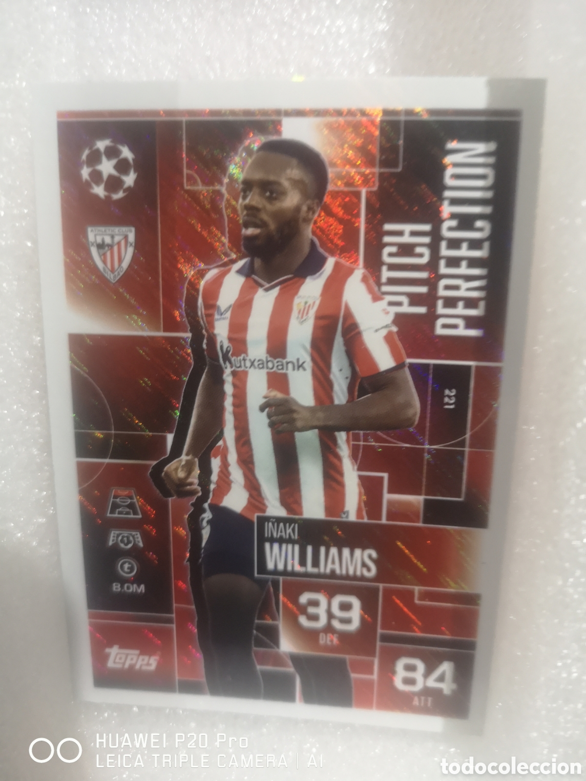 Cromos de F&uacute;tbol: MATCH ATTAX EXTRA 2025 2026 PITCH PERFECTION I&Ntilde;AKI WILLIAMS 221 ATHLETIC DE BILBAO