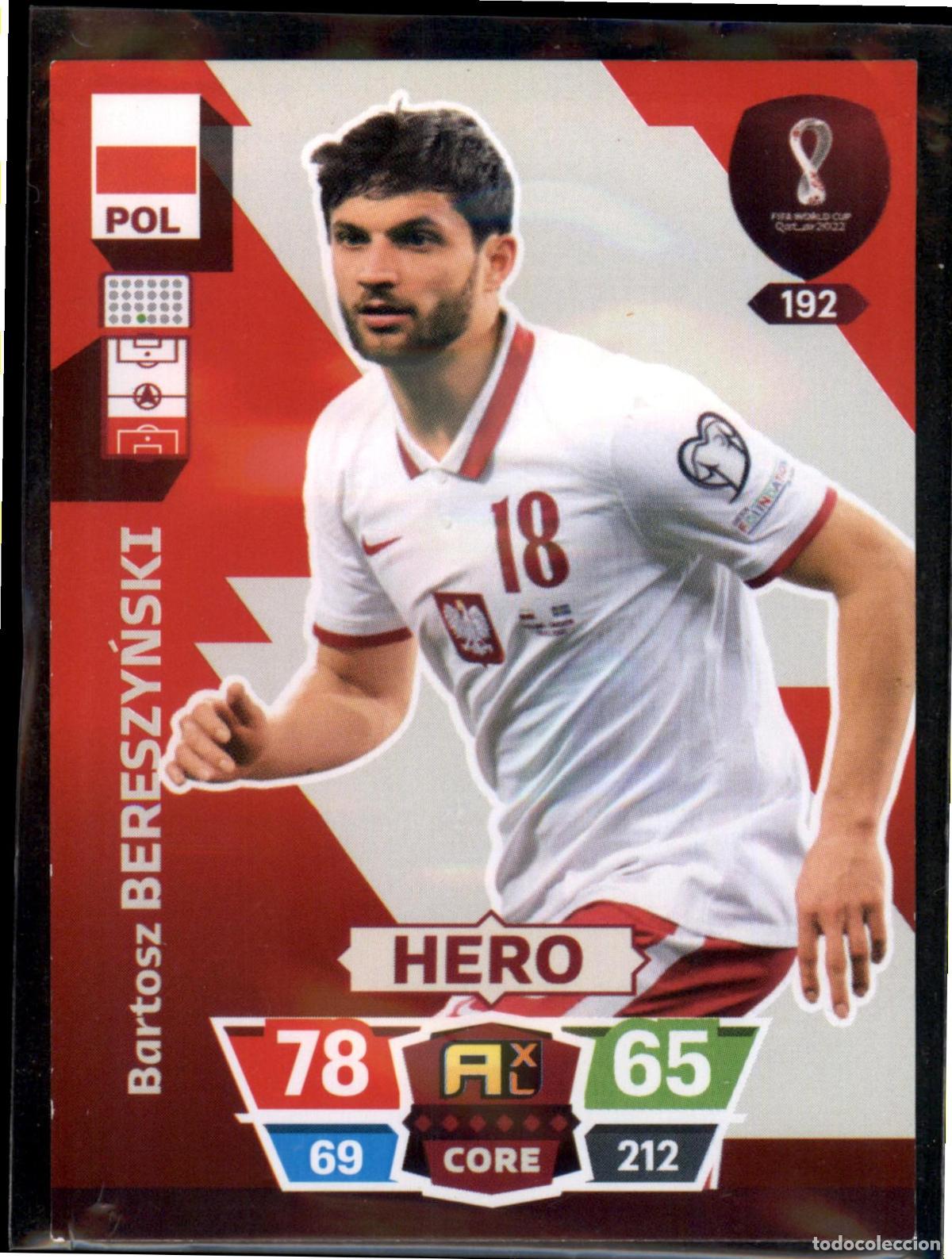 Cromos de F&uacute;tbol: Bereszynski Hero N&ordm; 192 Polonia Mundial Catar Qatar Adrenalyn XL 2022 Panini 22 FIFA World Cup