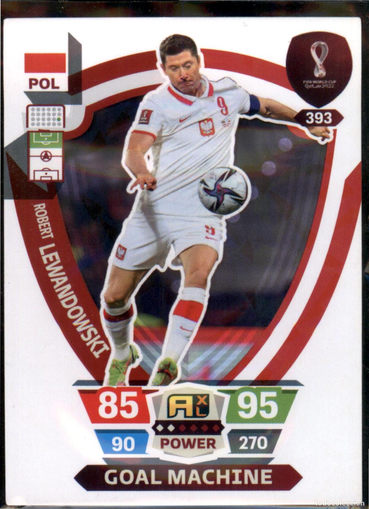 Cromos de F&uacute;tbol: Lewandowski Goal Machine N&ordm; 393 Polonia Mundial Qatar Adrenalyn XL 2022 Panini 22 FIFA World Cup