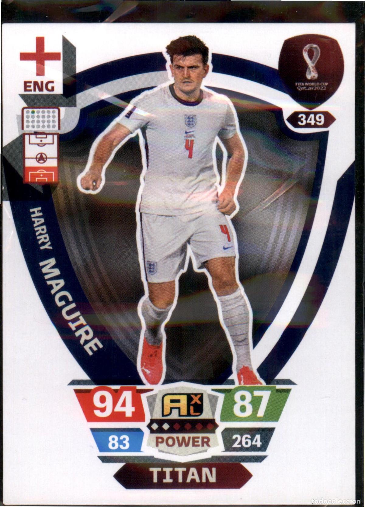 Cromos de F&uacute;tbol: Maguire Titan N&ordm; 349 Inglaterra Mundial Qatar Adrenalyn XL 2022 Panini 22 FIFA World Cup
