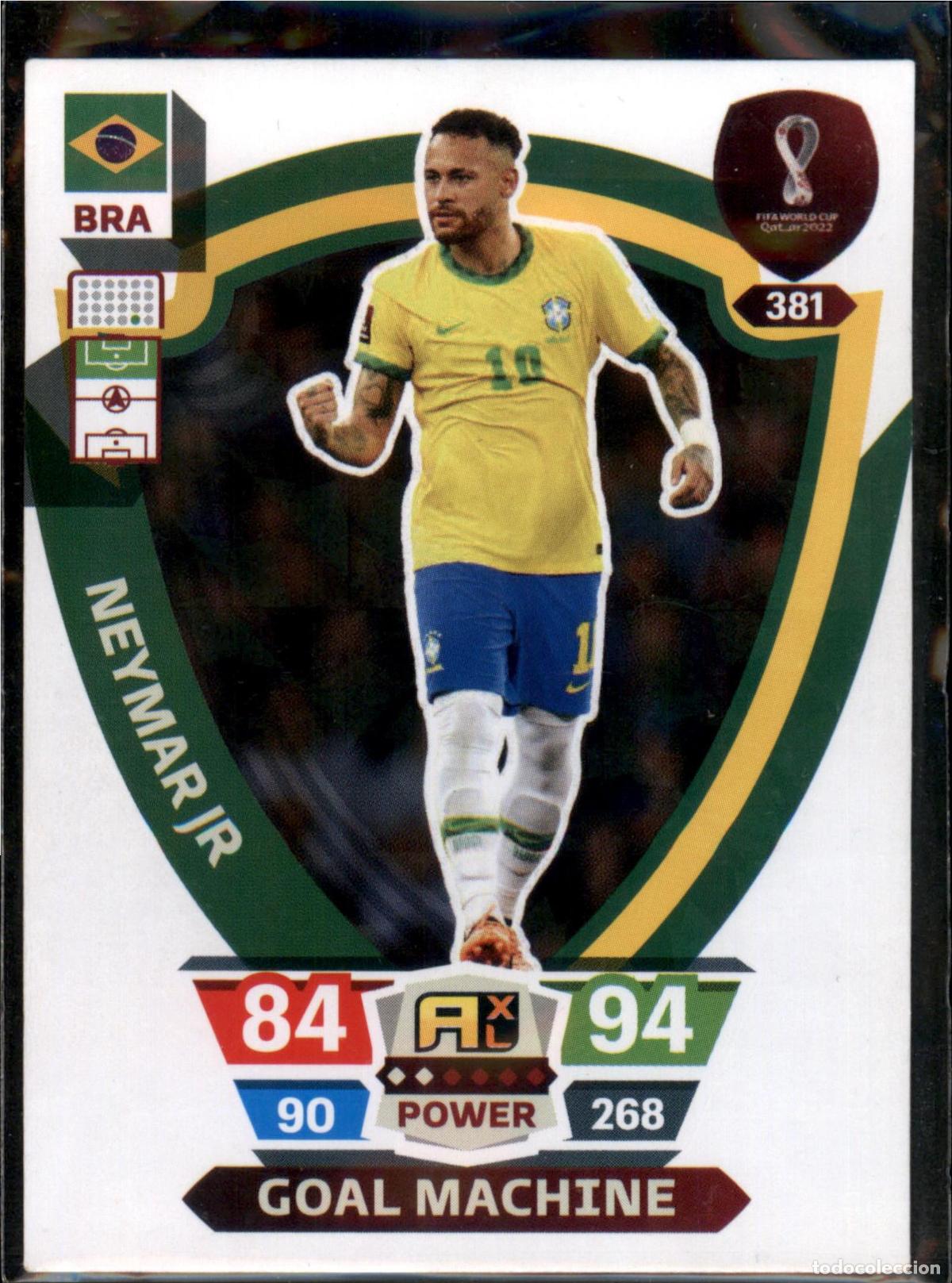 Cromos de Futebol: Neymar Goal Machine N&ordm; 381 Brasil Mundial Catar Qatar Adrenalyn XL 2022 Panini 22 FIFA World Cup