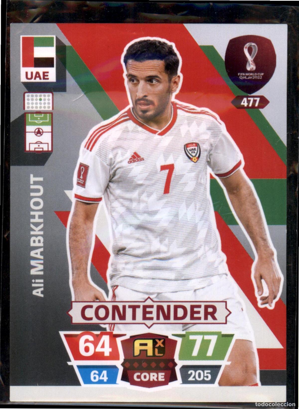 Cromos de Futebol: Maabkhout Contender N&ordm; 477 Emiratos &Aacute;rabes Mundial Qatar Adrenalyn XL 2022 Panini 22 FIFA World Cup