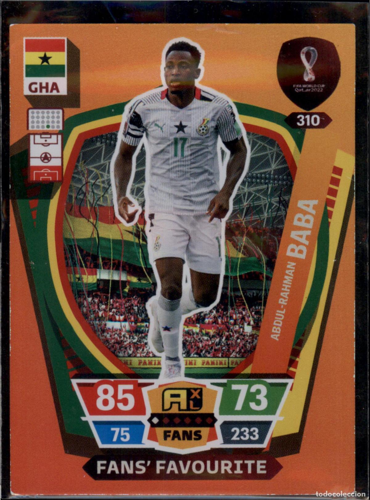 Cromos de F&uacute;tbol: Baba Fans' Favourite N&ordm; 310 Ghana Mundial Catar Qatar Adrenalyn XL 2022 Panini 22 FIFA World Cup