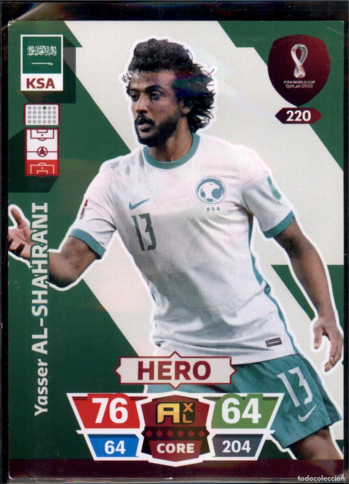 Cromos de F&uacute;tbol: Al-Shahrani Hero N&ordm; 220 Arabia Saudi Mundial Catar Qatar Adrenalyn XL 2022 Panini 22 FIFA World Cup