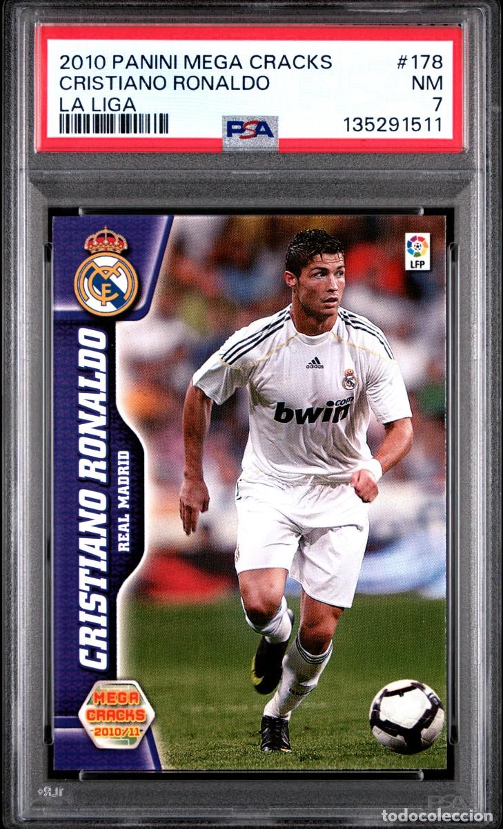 Cromos de F&uacute;tbol: Cristiano Ronaldo #178 Real Madrid Panini Megacracks 2010 2011 PSA 7