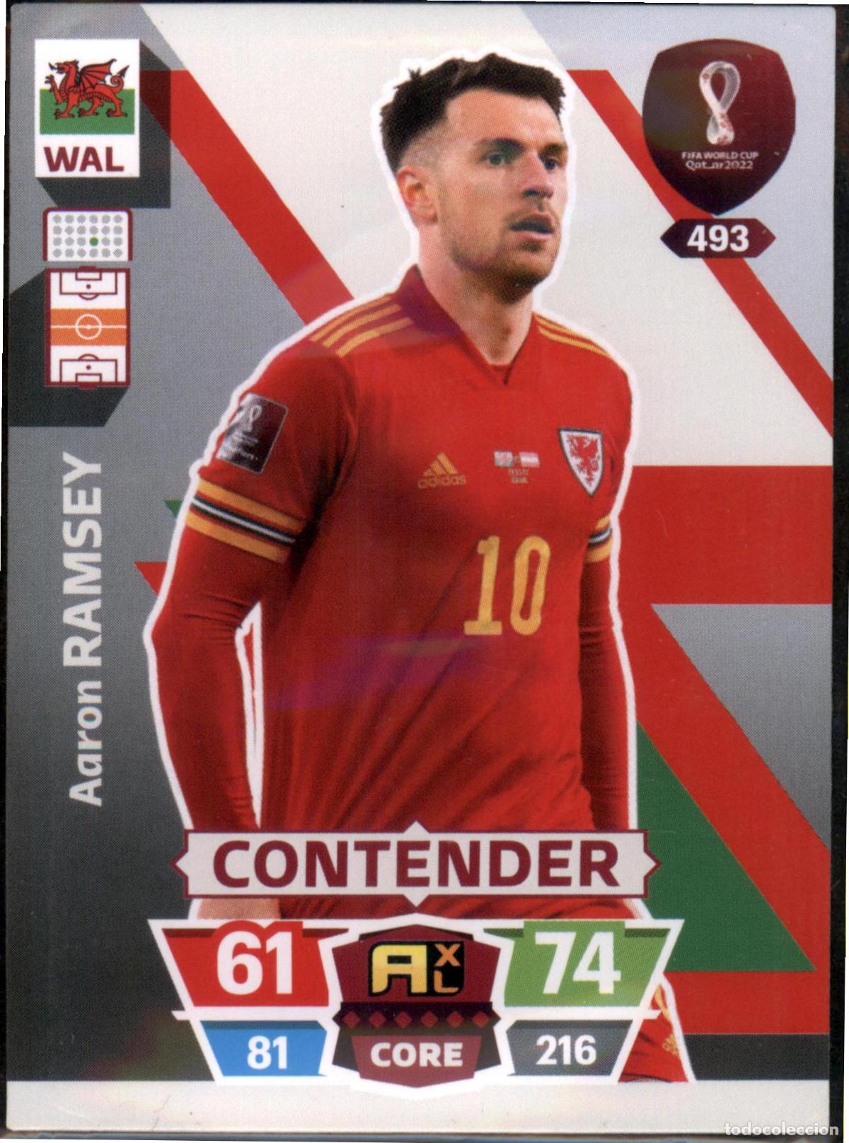 Cromos de F&uacute;tbol: Ramsey Contender N&ordm; 493 Gales Mundial Qatar Adrenalyn XL 2022 Panini 22 FIFA World Cup