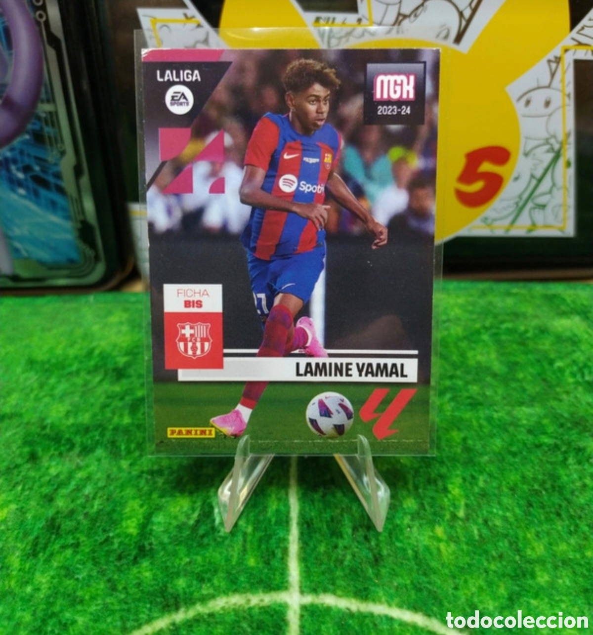 Cromos de F&uacute;tbol: LAMINE YAMAL 108 BIS ROOKIE ⭐ MEGACRACKS 23/24 FUTURA ESTRELLA MUNDIAL