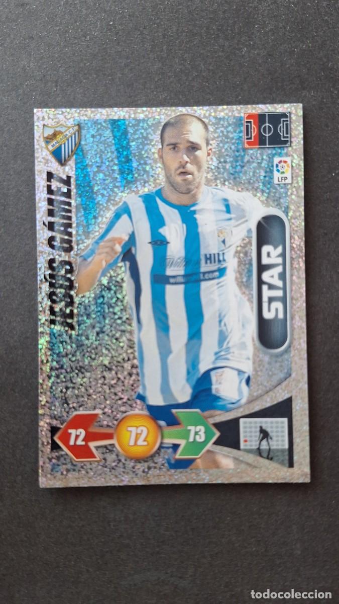 Cromos de F&uacute;tbol: L3 JESUS GAMEZ MALAGA C. F. STAR BRILLANTINA GRUESA ADRENALYN XL LIGA 2009 2010 09 10 PANINI