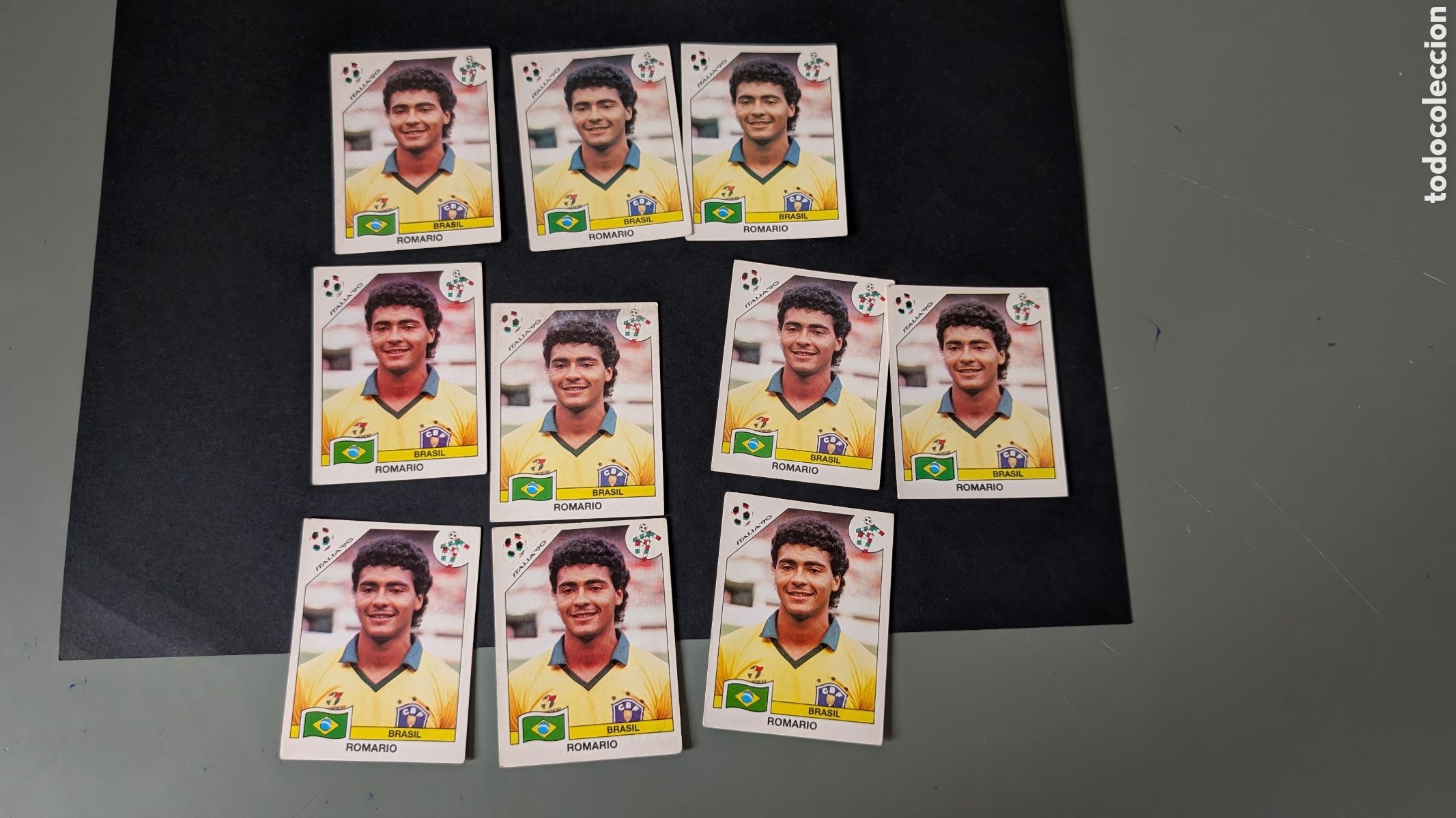 Cromos de F&uacute;tbol: LOTE X10 CROMOS ROMARIO 208 BRASIL MUNDIAL ITALIA 90 NUNCA PEGADOS SIN PEGAR
