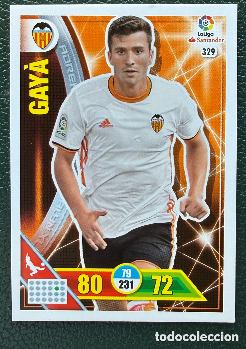 Cromos de Futebol: 329 GAYA VALENCIA CF FICHAS ALBUM ADRENALYN XL 2016 2017 16 17