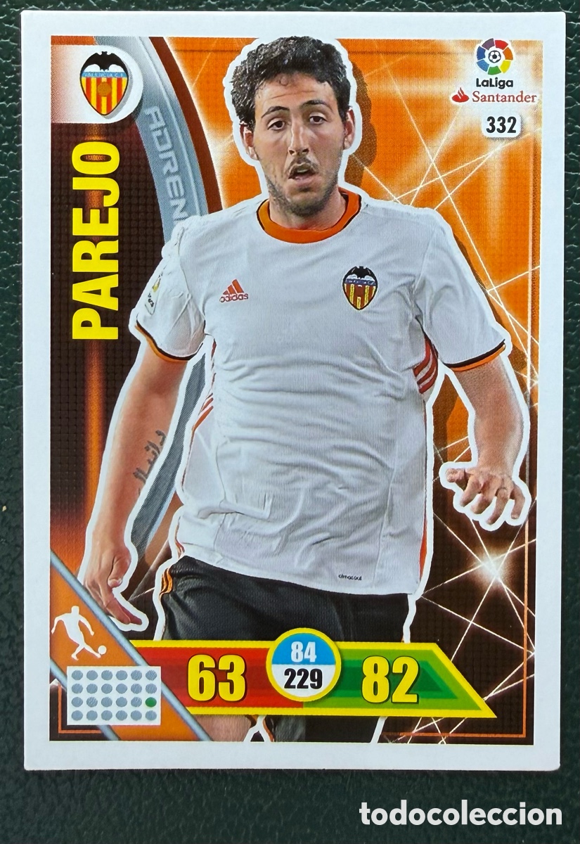 Cromos de Futebol: 332 PAREJO VALENCIA CF FICHAS ALBUM ADRENALYN XL 2016 2017 16 17