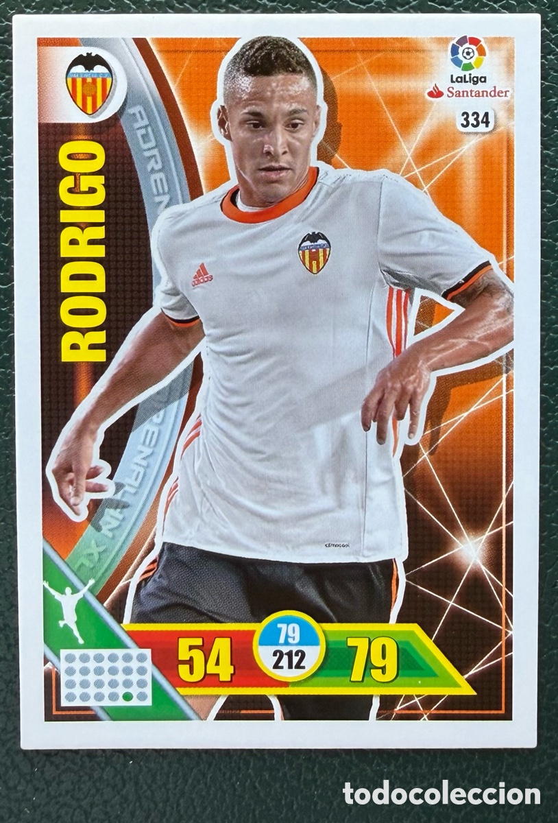 Cromos de Futebol: 334 RODRIGO VALENCIA CF FICHAS ALBUM ADRENALYN XL 2016 2017 16 17