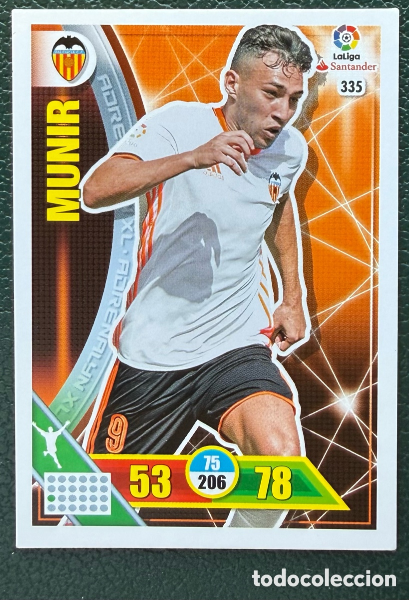 Cromos de Futebol: 335 MUNIR VALENCIA CF FICHAS ALBUM ADRENALYN XL 2016 2017 16 17