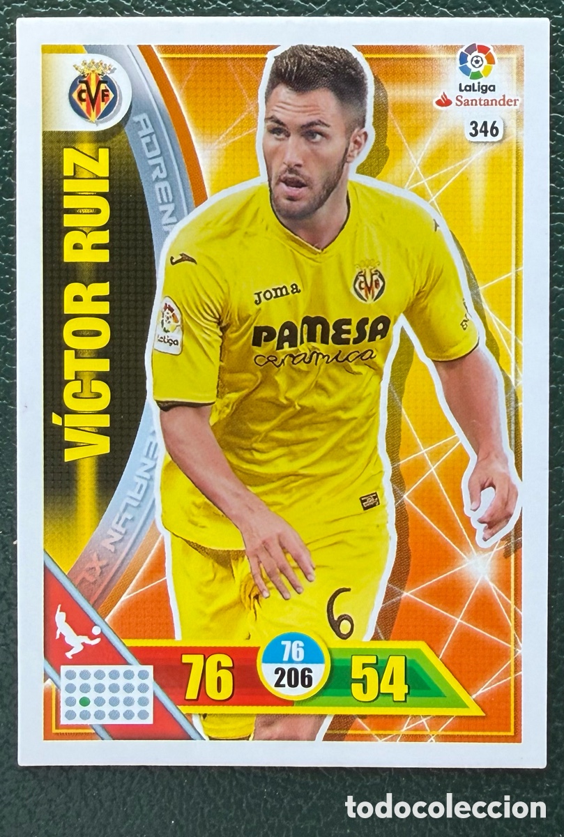 Cartes &agrave; collectionner de Football: 346 VICTOR RUIZ VILLARREAL CF FICHAS ALBUM ADRENALYN XL 2016 2017 16 17