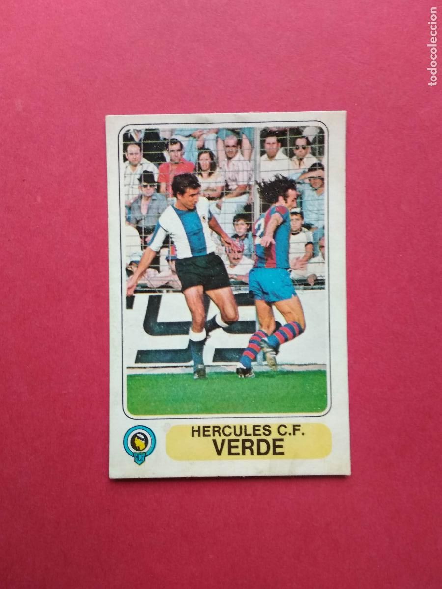 Cromos de F&uacute;tbol: CROMOS FUTBOL EN ACCION LIGA A&Ntilde;O 77 78 1977 1978 , DESPEGADO, HERCULES , VERDE