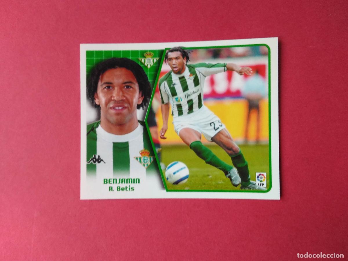 Cromos de F&uacute;tbol: CROMOS EDICIONES ESTE LIGA 05 06 2005 2006 CROMO BAJA NUNCA PEGADO BENJAMIN BETIS